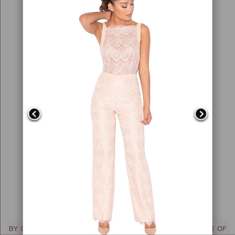 House of CB Carmelita blush dress jumpsuit